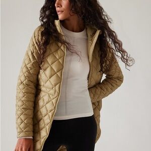 Athleta Whisper Featherless Puffer Parka Jacket Coat